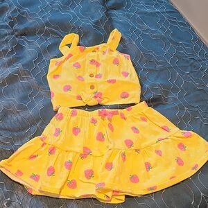 Cynthia Rowley Yellow and Pink Two-Piece Set